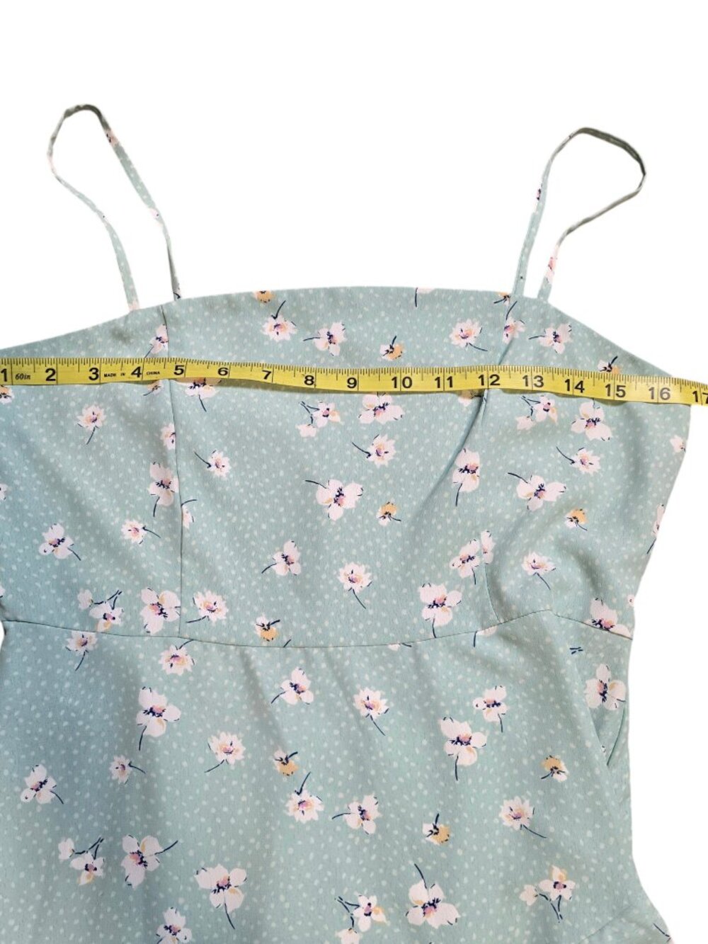 Altar’d State Light Mint Green Ruffle Floral Mini Dress M - Picture 5 of 14
